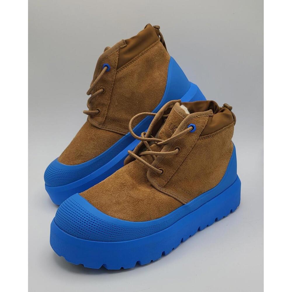 UGG Men's NEUMEL WEATHER HYBRID Chestnut / Big Sky Blue Waterproof Boots 1143991